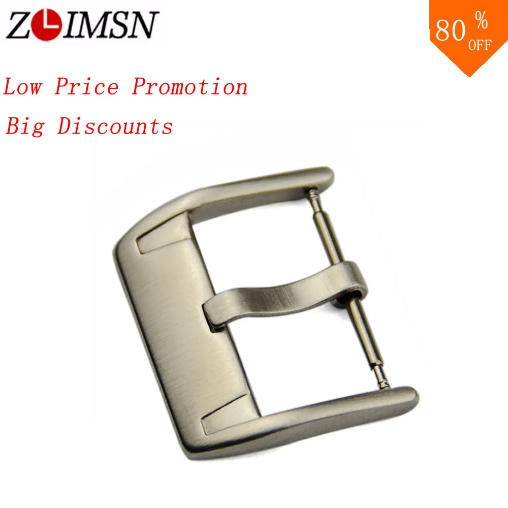 

ZLIMSN New 20 mm 22 mm Belt Buckles For Men Brushed Silver Stainless Steel Watch Buckle 2018 Big Discount