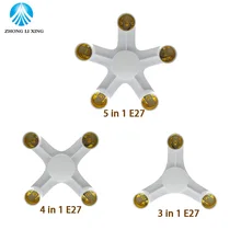 Высокое качество белый Цвет 3 в 1/4 в 1/5 в 1 E27 для E27 светодиодный лампы гнездо сплиттер адаптер держатель для фото студии