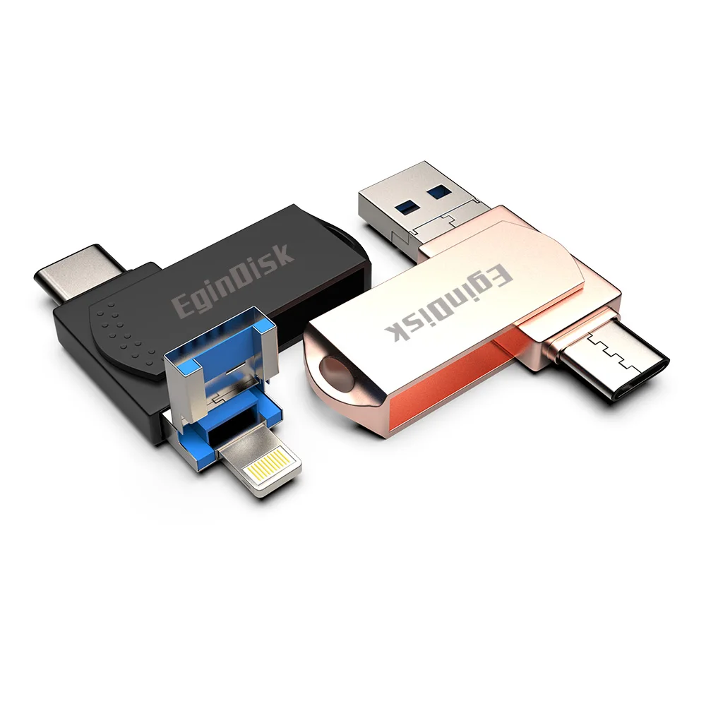 Usb флеш накопитель Lightning/TYPE C для iPhone 6 Plus 7 8 X флешка телефона Android 128 ГБ Гб|USB