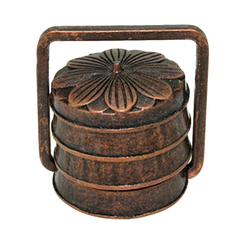 

Doll House Retro Iron Lunch Carrier Box for 1:12 Scale Dollhouse Miniature ACCS Classic Toys Pretend Play Furniture Toys Child