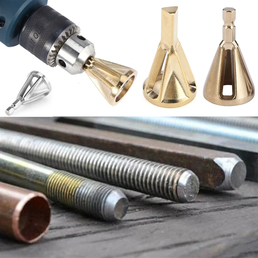 

Deburring External Chamfer Tool Stainless Steel Metal Remove Burr Repairs Tools Chuck Drills Bit Hex Triangle Handle