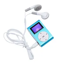 Kebidu мини Mp3 плеер с зажимом Электронный Спортивный металлический MP3 музыкальный плеер с ЖК-экраном Поддержка 32 ГБ Micro SD TF карта с usb-кабелем