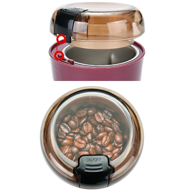 hot sale Electric Coffee Grinder Mini Kitchen Salt Pepper Grinder Powerful Spice Nuts Seeds Coffee Bean Grind Machine Eu Plug