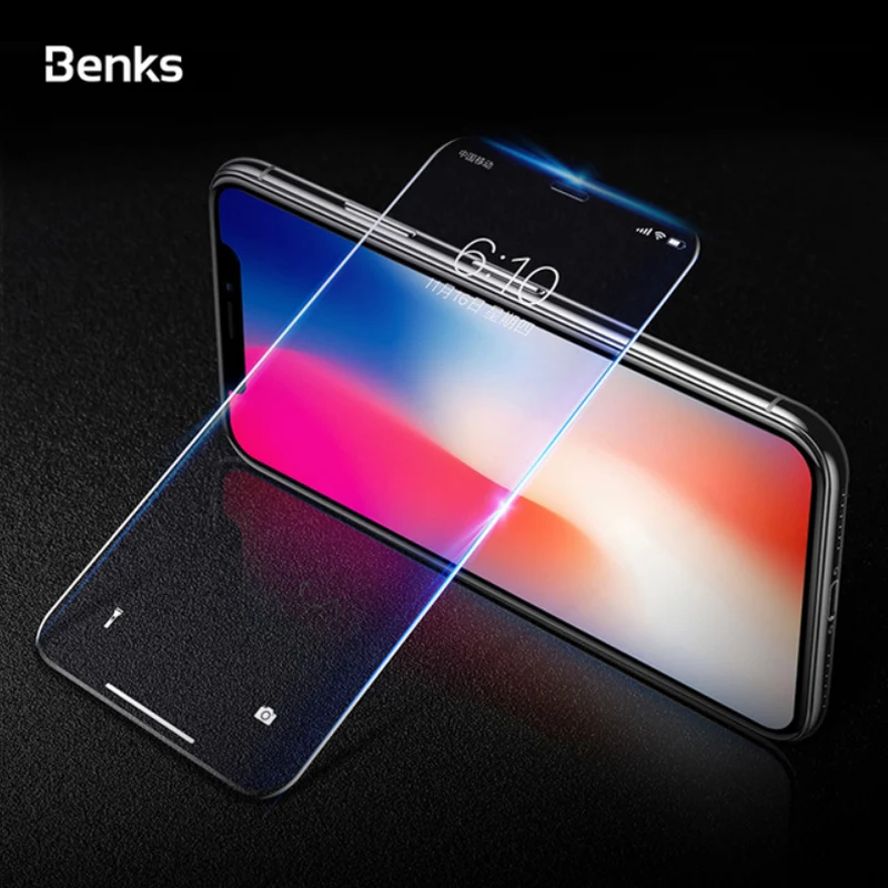 Benks тонкое 0 15 мм закаленное стекло для iPhone XS 5 8 ''XS MAX 6 5'' XR 1 HD полное покрытие
