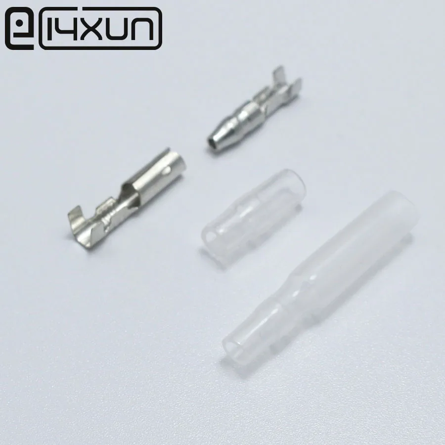 

Sample,20set/lot 3.5mm BRASS Crimp Terminal Female Spade Connector +Male Spade Connector+ Case