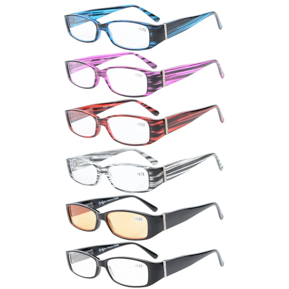R081 6-pack Mix Eyekepper весенние дужки очки для чтения компьютерные очки+ 0,5/0,75/1,0/1,25/1,5/1,75/2,0/2,25/2,5/2,75/3,0/3,5/4