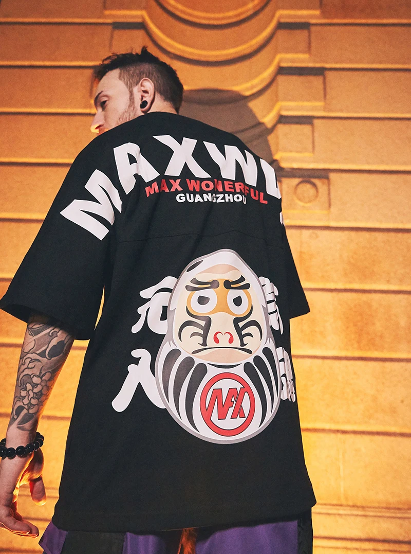 HISTREX хип-хоп Япония Harajuku Мультфильм укийо-е топы футболки брендовая одежда мужская футболка плюс размер Повседневный хлопковый топ 70LCP