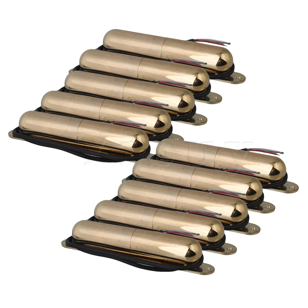 

Yibuy 10 pcs Gold Vintage Lipstick Tube Pickup for Single Coil Electric Guitar