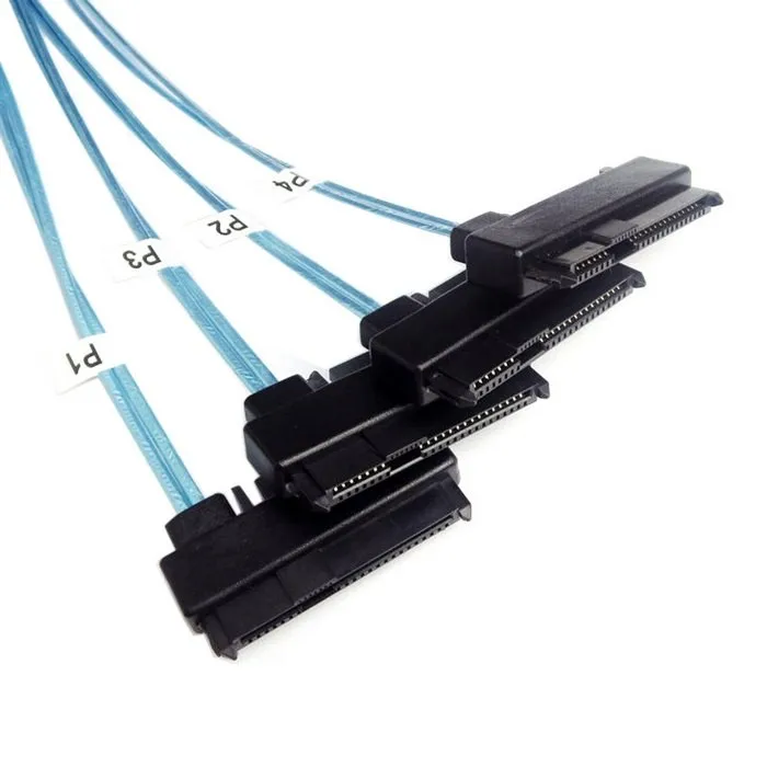 Внутренний 36 Pin Mini SAS SFF 8087 хост на 4 8482 целевой Жесткий диск и SATA кабель питания 100