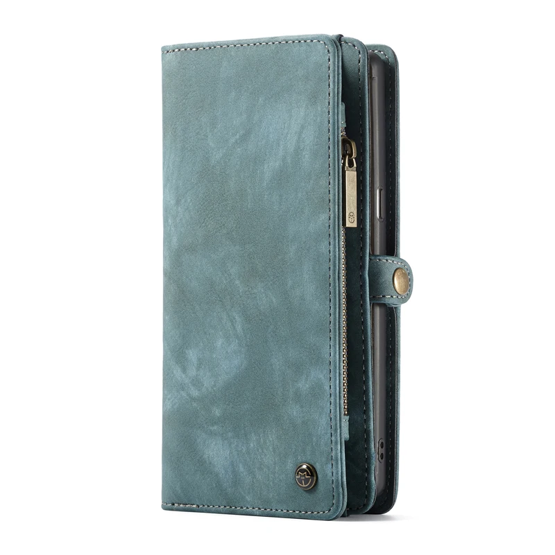 Чехол для samsung Galaxy Note9, 2 в 1, многофункциональный кошелек с отделением для карт, кожаный чехол-книжка, чехол для смартфона samsung Note9 - Цвет: Темно-синий