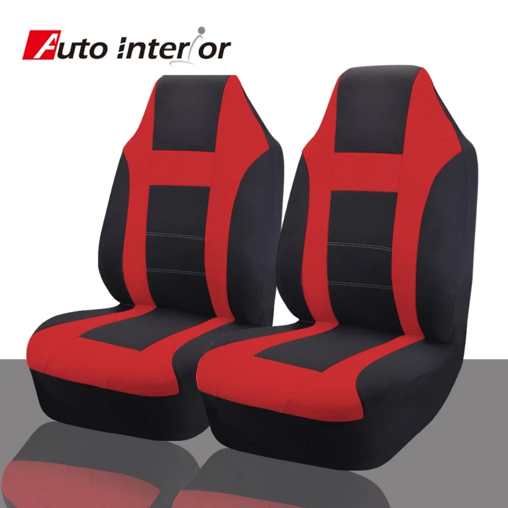 Car Seat Covers Universal Fit Most Styling Non Detachable Headrests Red Blue Gray Interior