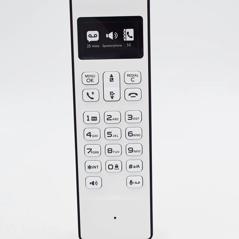 ECO Linea дизайнерский беспроводной телефон с 1,6 дюймовым дисплеем белая подсветка и Громкая связь цифровые стационарные телефоны красный черный