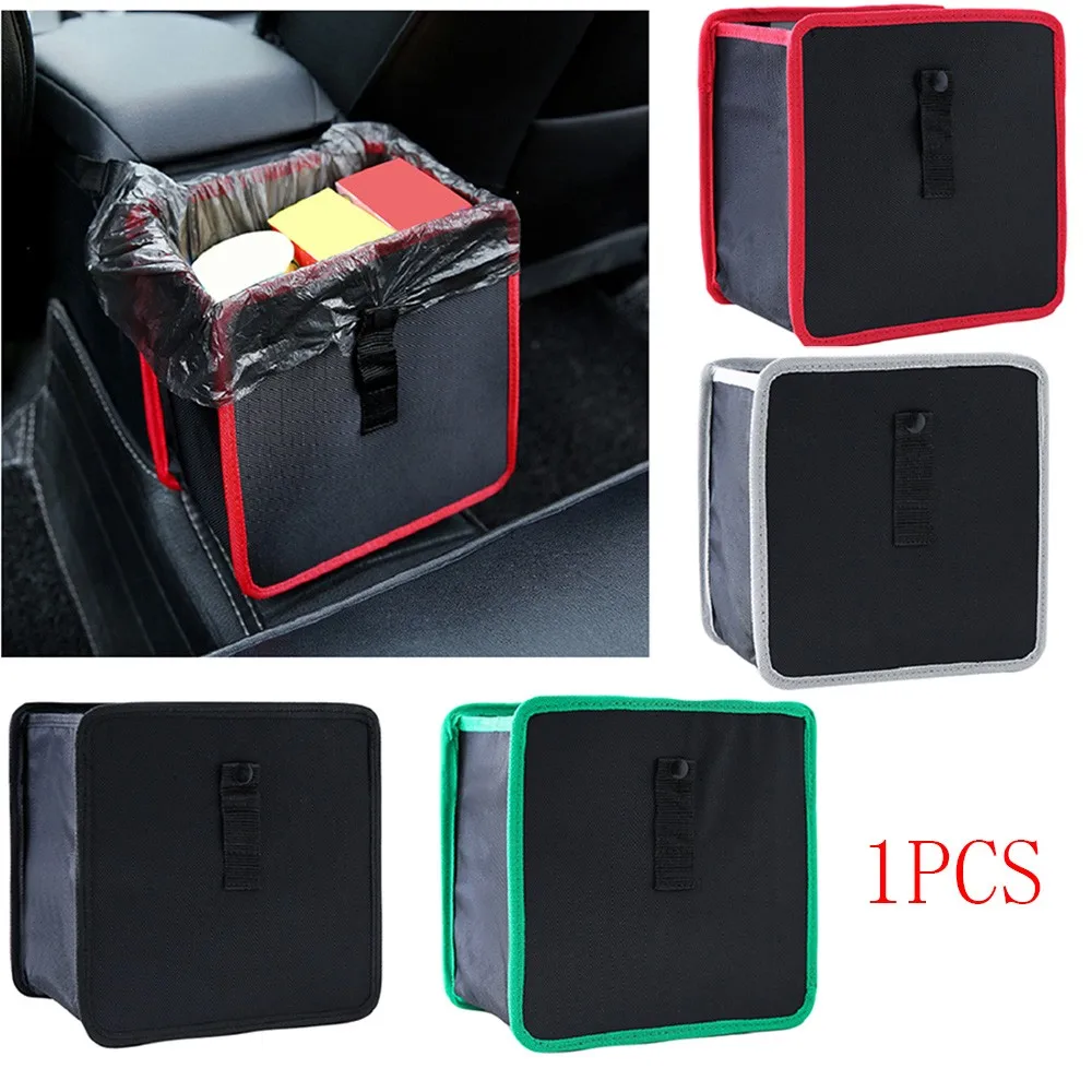 

Car Dust Bin Storage Bucket Trash Can Container Rv Pop Up Garbage Bag Foldable CC#