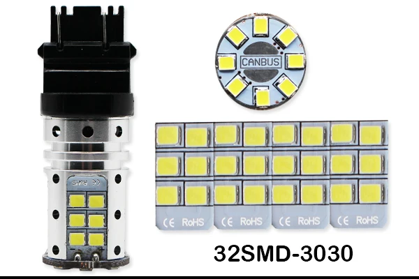 IJDM 3157 светодиодный 6000K белый 32SMD 3357 3457 4114 T25 светодиодный лампы для дневных ходовых огней, DRL Для 2011 и выше Jeep Grand Cherokee