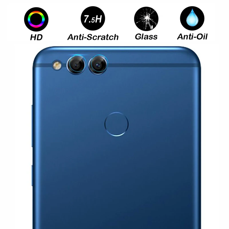 

2PCS Back Camera Lens Protector For Huawei Honor 7X Fiber Glass Film Protective Protector HD Clear Guard Cover Anti Scratch