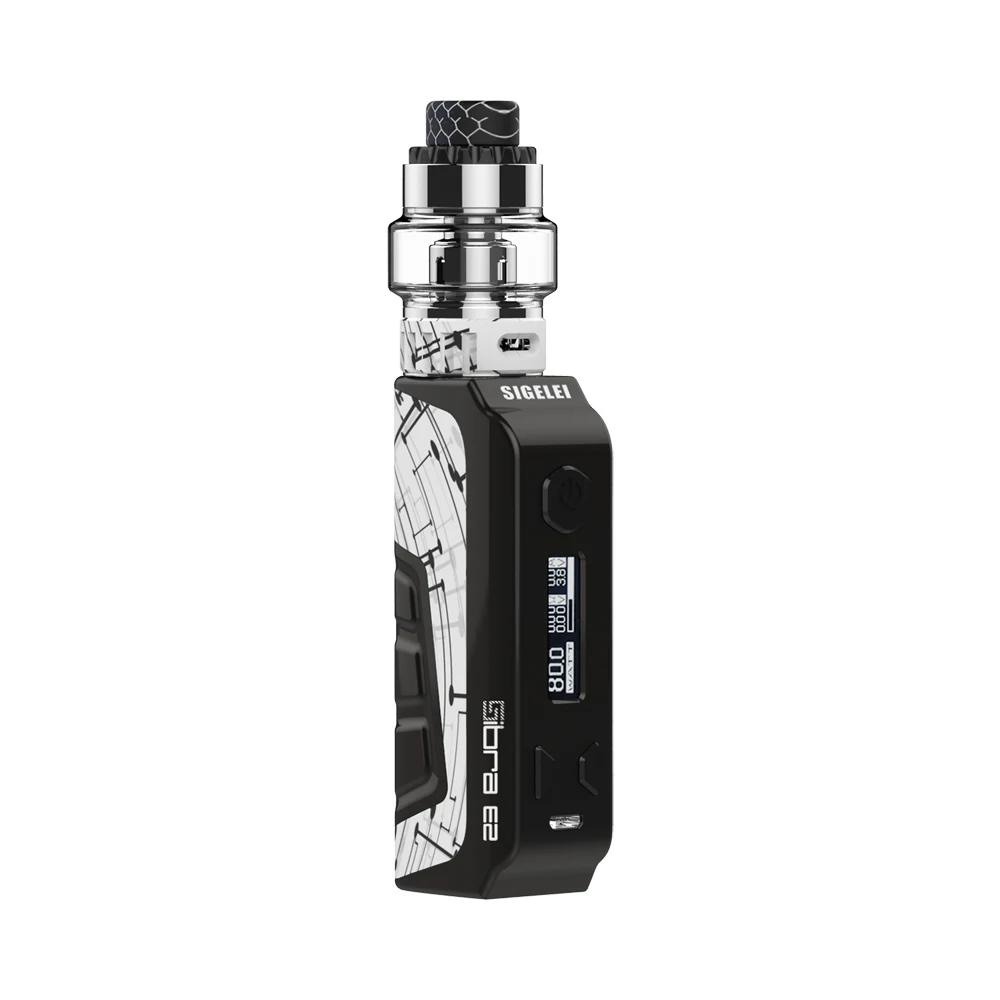Newest original e electronic cigarette kit from SIGELEI Sibra E2 vape Kit 80w mod with high quality Moonshot 120 atomizer Newest original e electronic cigarette kit from SIGELEI Sibra E2 vape Kit 80w mod with high quality Moonshot 120 atomizer