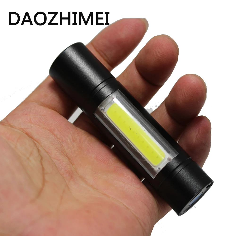 Портативный USB мощсветильник светодиодный фонарик COB со встроенной батареей
