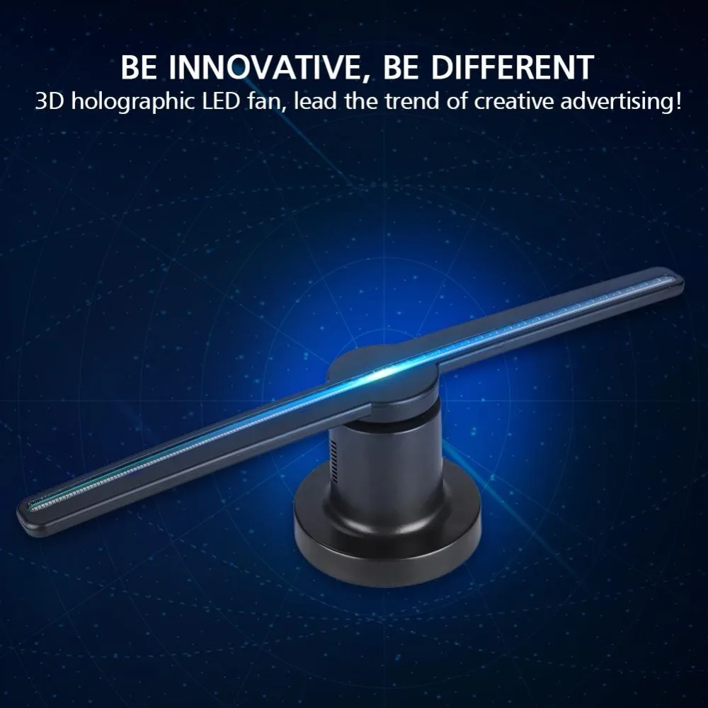 3D голографический дисплей светодиодный вентилятор выставочный проектор рекламный дисплей с Голограммой 3D с 16 г Micro SD карта EU US AU UK Plug