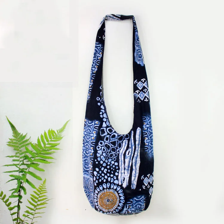  ethnic Sling Crossbody Shoulder Bag Purse Hippie Hobo Thai Cotton Gypsy Bohemian Large (3)