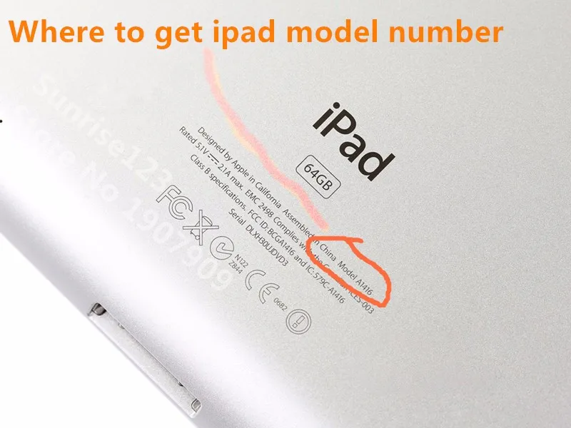 Where to get iPad model number 800 shuiyin
