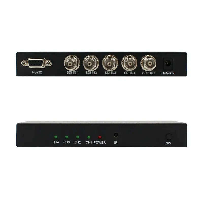 WiistarSDI 4*1 Switch 4 Channels SDI Signal to 1 SDI Signal Channel Support Full-HD SDI Signal Input and Output Free Shipping