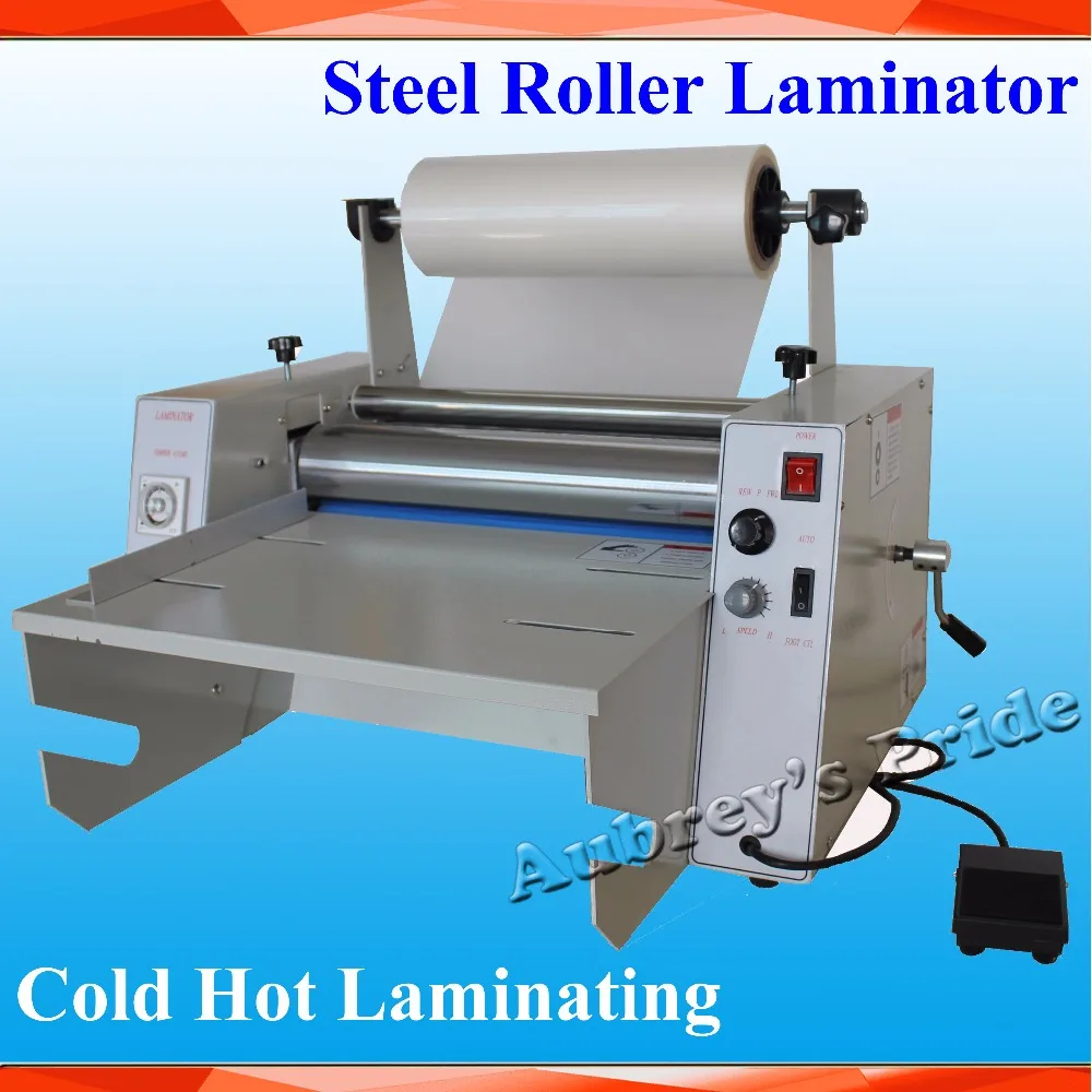 

110/220V 15Inch 380mm Heavy Duty Steel Roller Cold Hot Thermal 2 Function Speed Adjust Cold Laminating Machine Roll Laminator