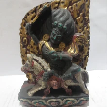 Античная имитация искусства и Коллекционная Тибетский традиционный ручной резной статуя Будды из старого Тибета, 06