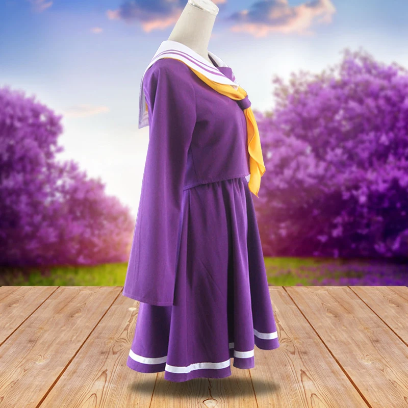 Purple-Blue-Cosplay-No-Game-No-Life-Shiro-Emboitement-Heroine-Sailor-Suit-top-skirt-Bow-tie (2)