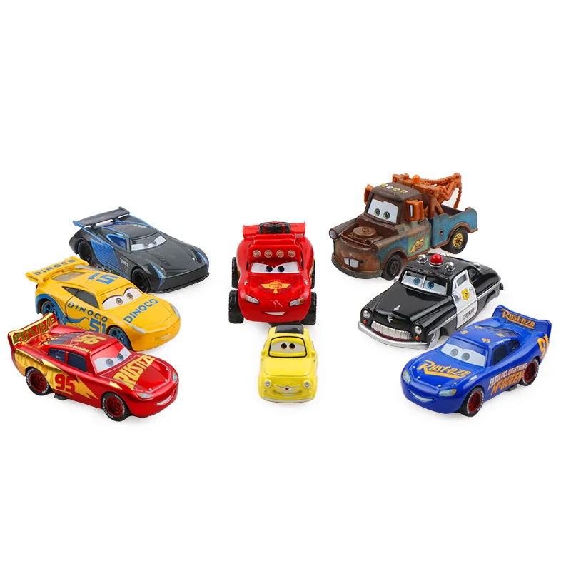 Disney Pixar Cars 2 3 молния маккуин матер джексон шторм рамирес 1:55 литой металлический