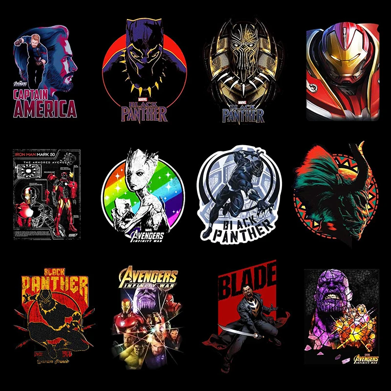 50/100 Pcs Marvele Avengers Stickers for Laptop Car Fridge Suitcase Guitar Motorcycle Bicycle Decal Superhero Anime Sticker Pack