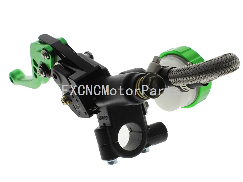 

Green Universal 7/8" CNC Brake Levers Master Cylinder Reservoir Clutch For Kawasaki NINJA 250R 125-300CC Motorcycle