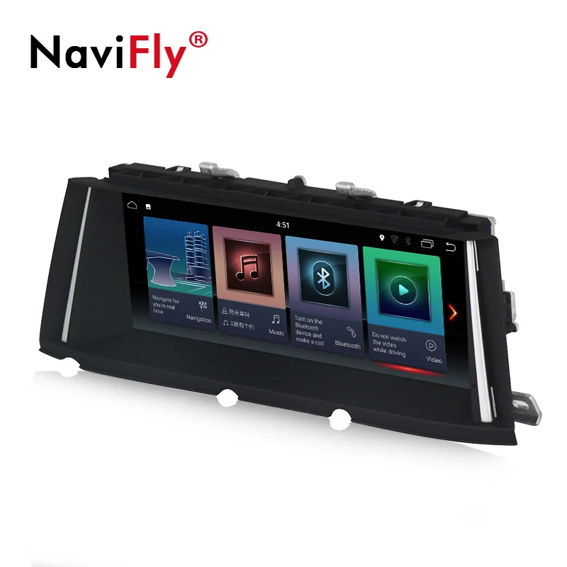 Best NaviFly 6 core Android 8.1 32G ROM car Audio gps navigator for BMW 7 series F01 F02 car radio BT wifi 4G OBD2 4