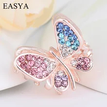 EASYA/высококачественные заколки-бабочки со стразами; Новинка; модные аксессуары для волос с кристаллами для женщин и девочек