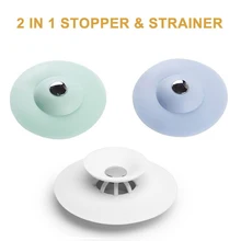 

Silicone Floor Drain Stopper Hair Catcher 2 in 1 Deodorant Sink Bathtub Flume Press Floor Drain Protector Kitchen Accessory