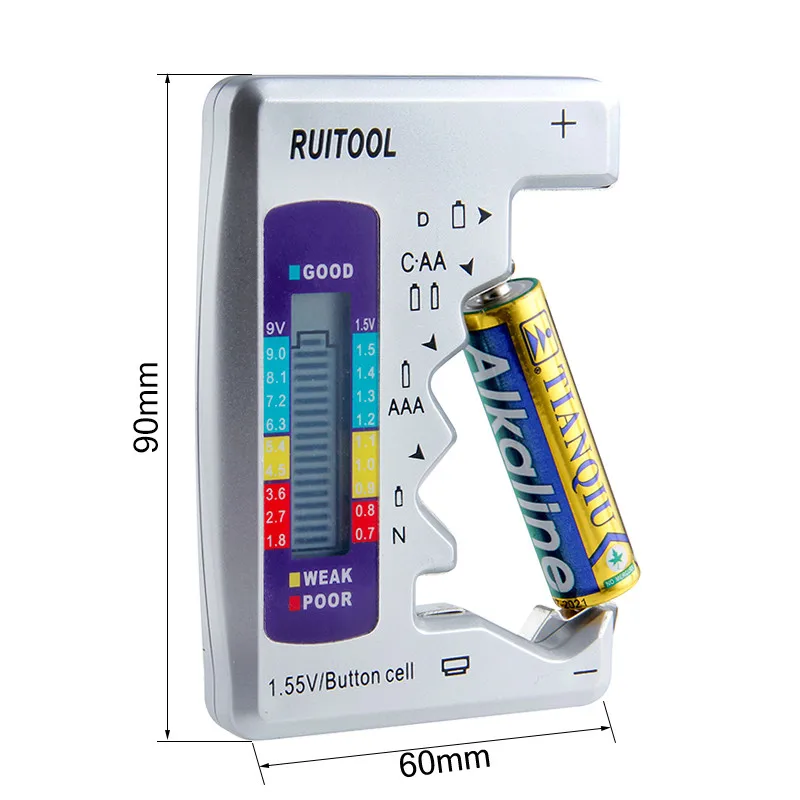 Универсальный цифровой тестер емкости батареи тестер для AA/AAA/1,5 V 9V литиевая батарея измерительный источник питания