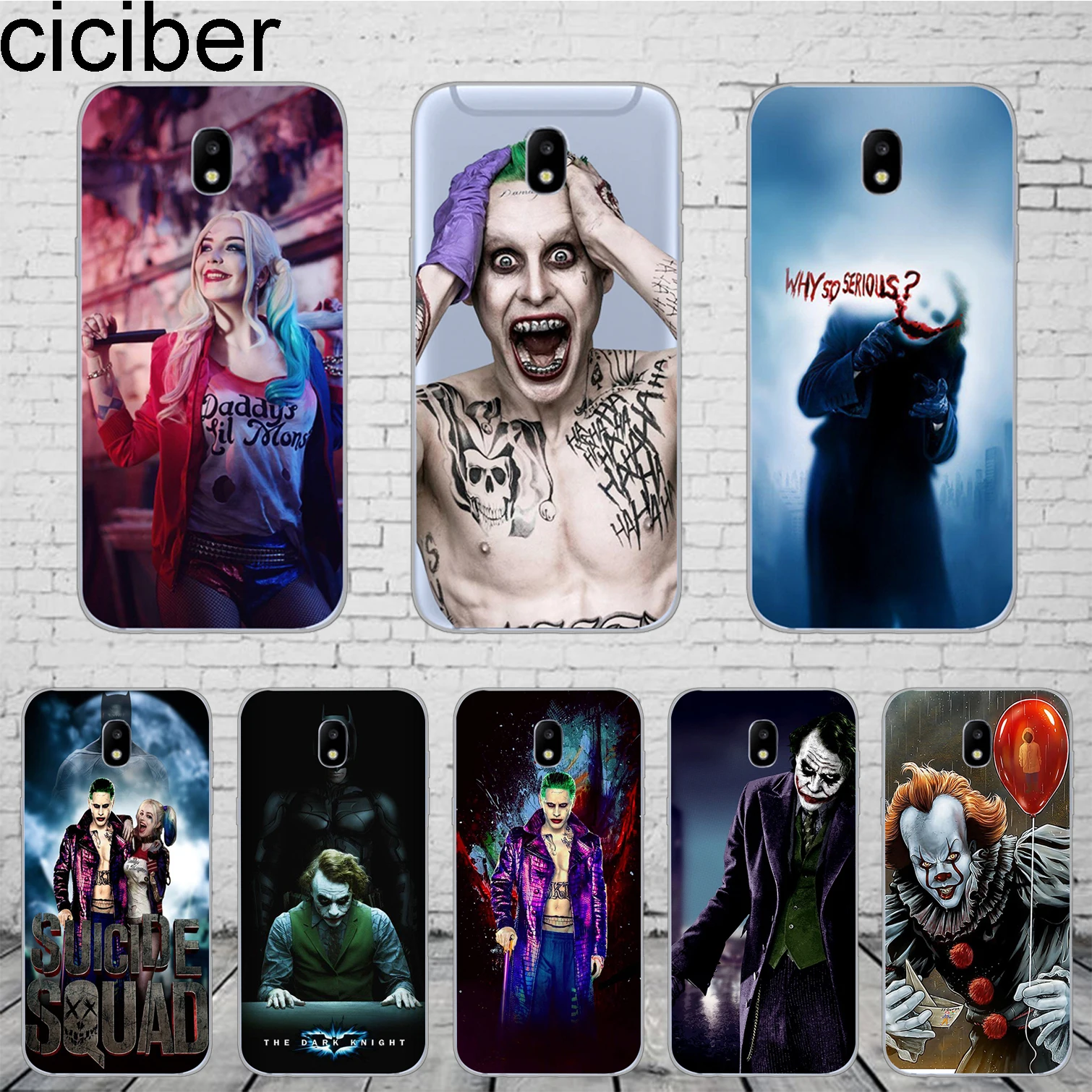 

ciciber DC Marvel suicide squad clown For Samsung Galaxy J5 2 3 4 1 6 7 8 Europe Pro Core Prime mini 2016 2017 2018 Phone Case