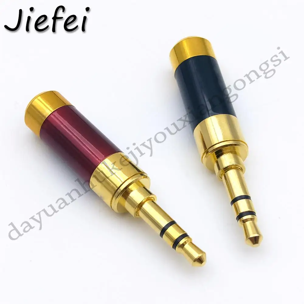 

1/8" 3.5mm Plug Audio Jack 3 Pole stereo Gold Plated Earphone Adapter for DIY Stereo Headset Earphone Headphone for Repair