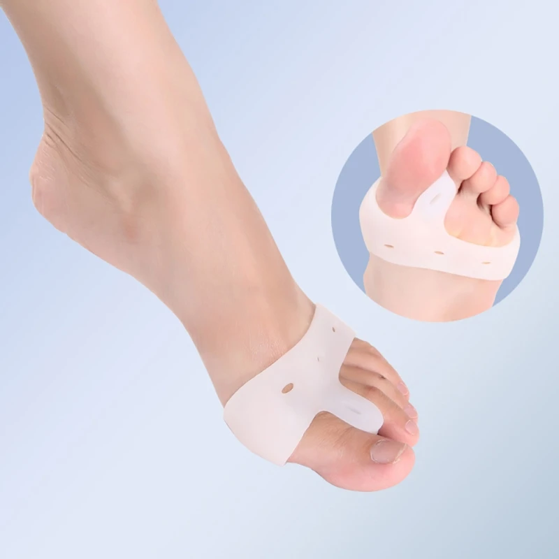

Silicone front palm rest half-yard pad, outer-turning orthotics day-to-use toe separator insoles
