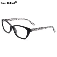Gmei оптические женские трендовые ультралегкие TR90 полный обод оптические оправы для очков с принтом дизайн девушки Красивая оправа M1550