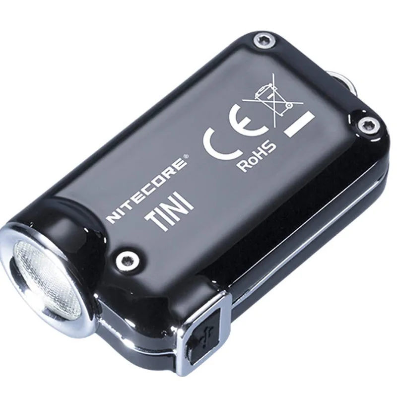 Nitecore TINI SS USB перезаряжаемая светодиодная подсветка ключа из нержавеющей стали CREE XP-G2 S3 светодиодный 380 лм включает USB перезаряжаемый литий-ионный аккумулятор - Испускаемый цвет: Jet Black