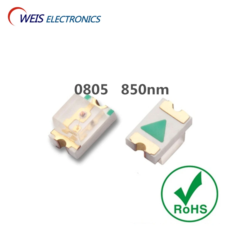 20 шт. 0805 1,3 нм(28-30 мВт)/940нм(18-20 МВт) SMD светодиодный инфракрасный диоды 1,5-2,0 в 20мА 1,2* мм