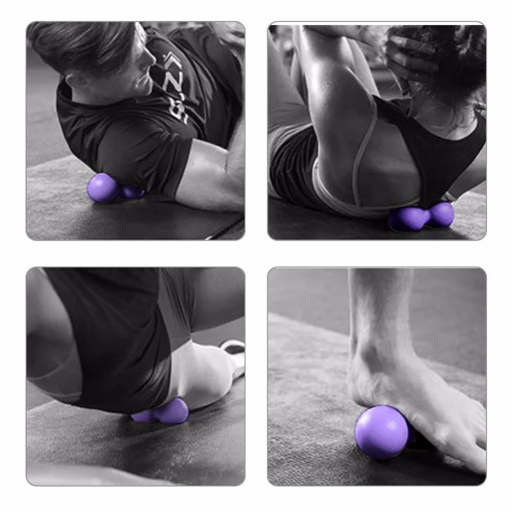 Арахисовое массаж мяч резиновый назад курок Ponit Лакросс мяч массаж тела Фитнес фитболы Crossfit йога мяч расслабиться, снять