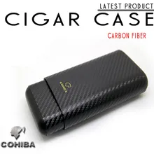 Cohiba чехол для сигар Humidor Cedar твердый деревянный тюбик увлажняющего средства углеродного волокна путешествия 3 сигары аксессуары для сигар подарок 5301L