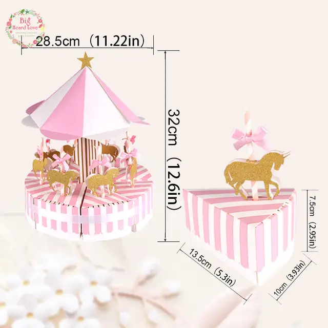 Online Shop 8pcs Set Carousel Paper Gift Box Animal Party Baby