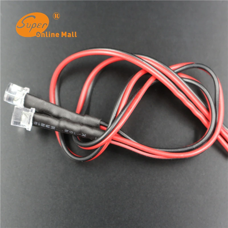 20 шт. 5 мм Предварительно проводной резистор с плоским верхом оранжевый светодиодный 3-12 В DC 20 см широкий угол светильник лампы излучающие диоды