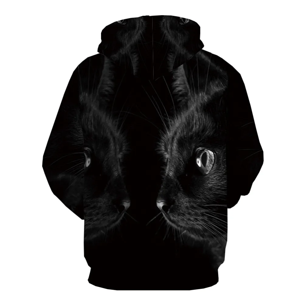 KYKU Brand Cat Sweatshirts men Harajuku 3d Printed Animal Hooded Casual Colorful Hoody Anime Abstract Hoodie Print Mens Clothing