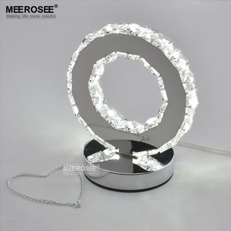 

LED Crystal Ring Table Light LED Reading Light Bedside Table Light Desk Lamp For Bedroom Reading Room Shopping Mall Desk Lampara
