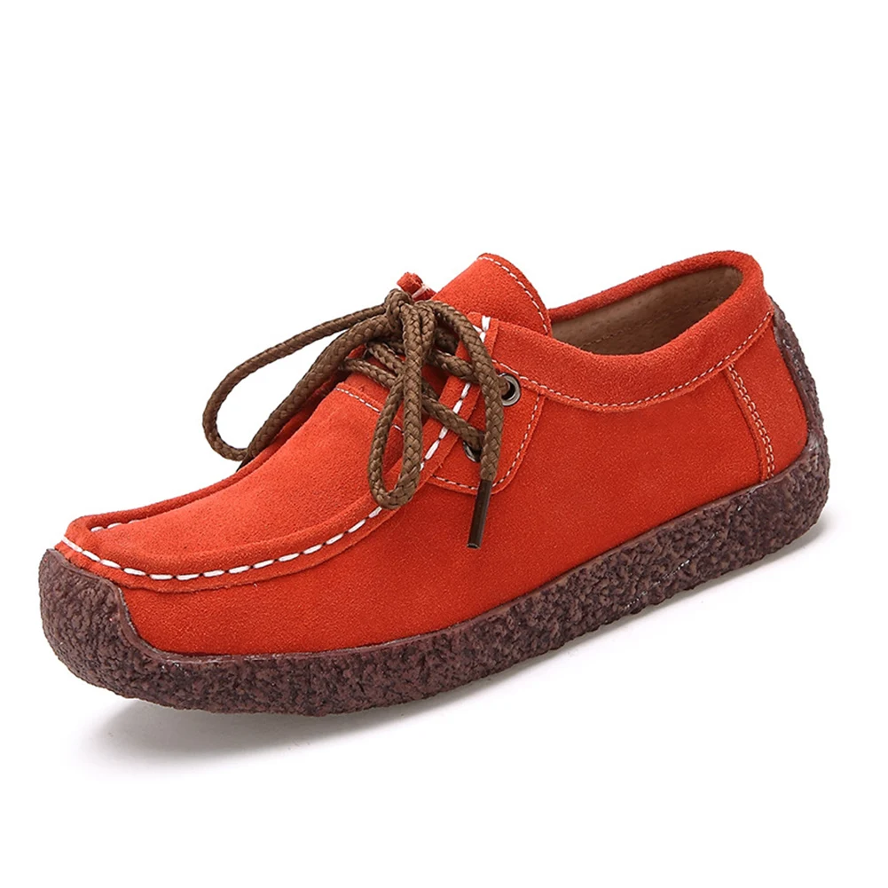 Buy Summer Cow Suede Leather Woman Shoes Flat Slip on Women s Loafers Moccasins Shoes