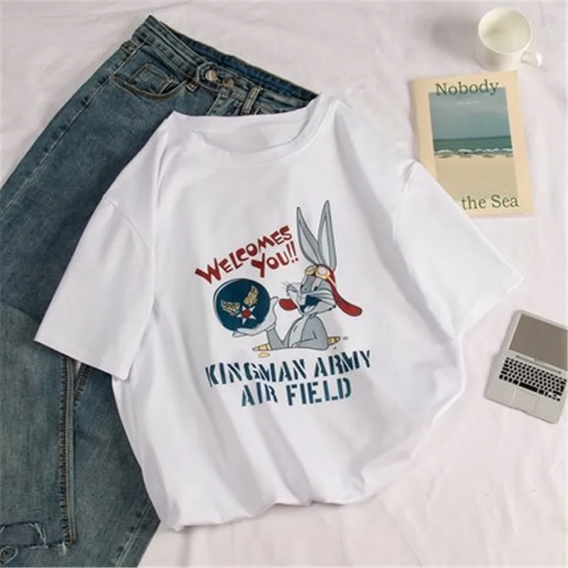 Moomin Dumbo/весенне-летняя футболка; простая и Милая футболка
