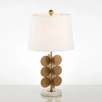 

Modern Bedside Copper Desk Lamp Marble Fabric Table Lamp For Study Home Fixture Bedroom Bedside Decoration Table Lighting TA097